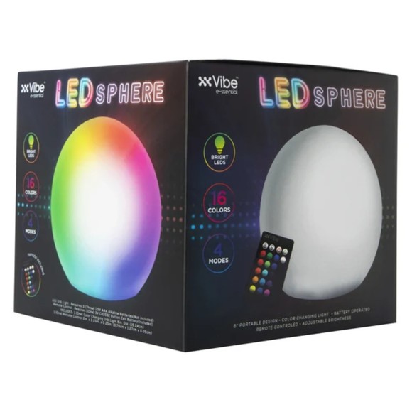 Vibe E-ssential LED Color Change Sphere Light With Remote - Picture 1 of 2